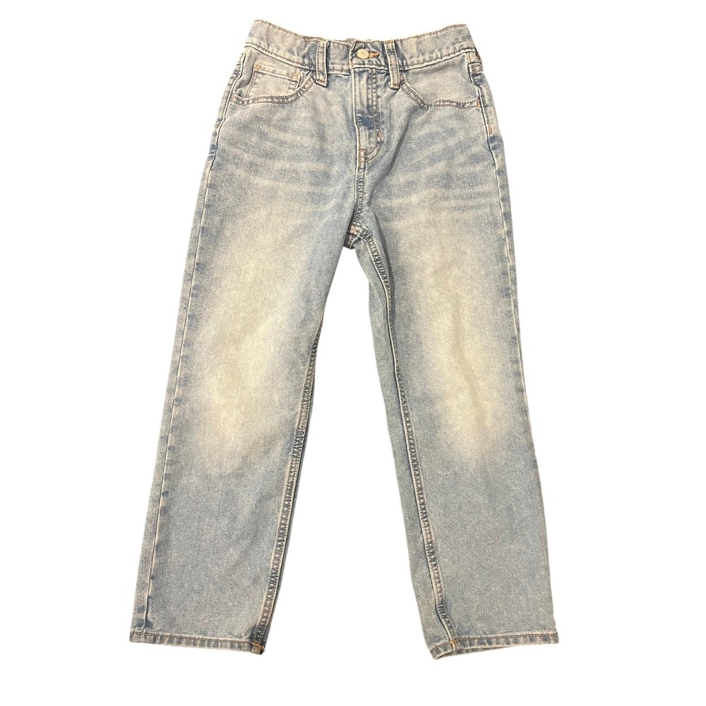 Old Navy Straight Leg Jeans Kids Size 10 Light Wash Excellent Denim 1641
